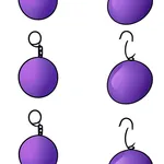 small purple ball earrings image